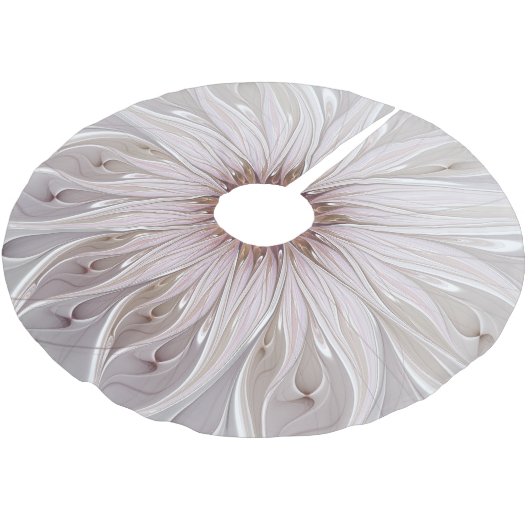 Blumenladen , Abstrakt Moderne Pasta Blume Fraktal Polyester Weihnachtsbaumdecke (Schrägansicht)