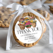 Blumenladen auf dem heimischen Markt Girl Baby Sho Runder Aufkleber