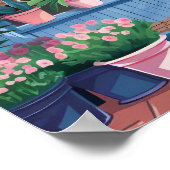 Blumenladen-Druck Blumenmarkt-Poster Poster (Ecke)