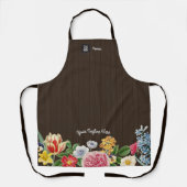 Blumenladen Florist Blume Border Dark Schürze (Vorderseite)