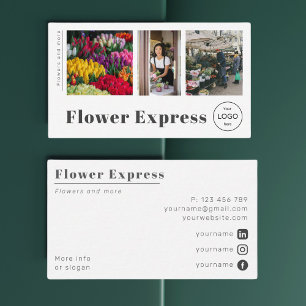 Blumenladen Florist Markt Foto Visitenkarte