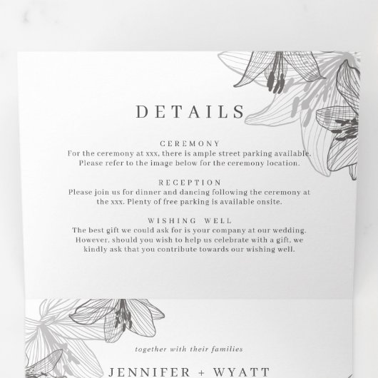 Blumenläden in einer Einladung (Innen Erste Seite)