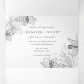 Blumenläden in einer Einladung (Innenseite Mitte)