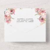 Blumenladen in einer Hochzeitsfeier All In One Einladung (Rückseite)