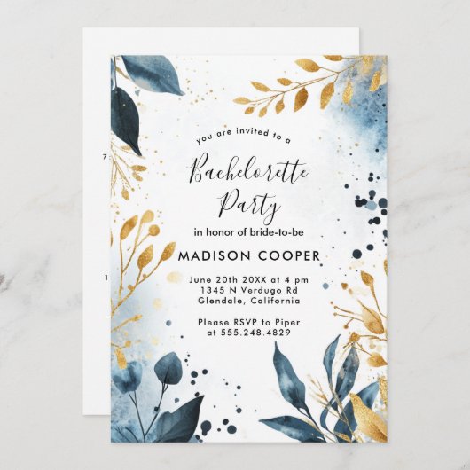 Blumenladen Junggeselinnen-Abschied Einladung (Vorne/Hinten)