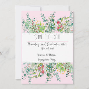 Blumenladen Save the Date - Verlobung Einladung