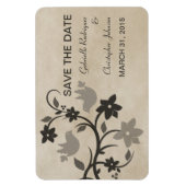 Blumenläden speichern das Datumsmagazin, grau Magnet (Vertikal)