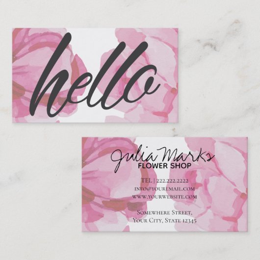 Blumenladen Visitenkarte (Vorne/Hinten)