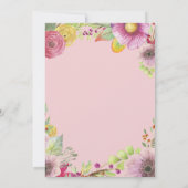 Blumenladen zum 18. Geburtstag Rosa Einladung (Rückseite)