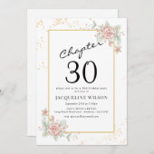 Blumenladen zum 30. Geburtstag Einladung (Vorne/Hinten)