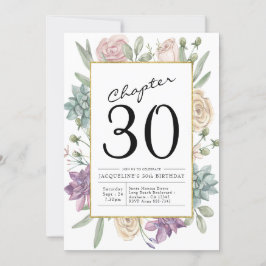 Blumenladen zum 30. Geburtstag Einladung