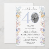 Blumenladen zum 40. Jubiläum mit Foto Einladung (Vorne/Hinten)