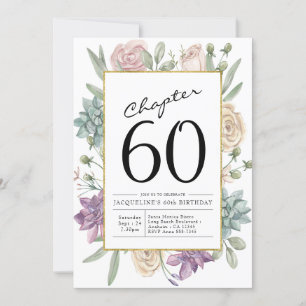 Blumenladen zum 60. Geburtstag Einladung