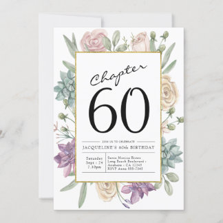 Blumenladen zum 60. Geburtstag Einladung