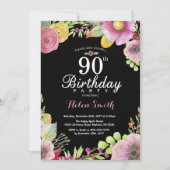 Blumenladen zum 90. Geburtstag Einladung (Vorderseite)