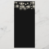 Blumenlampen Schwarz-Weiß-Hochzeit Menükarte (Rückseite)