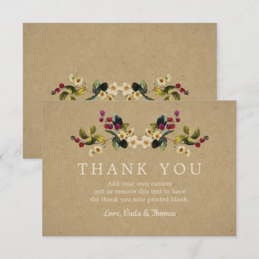 Blumenland danken Ihnen Karten (Vorne/Hinten)