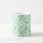 Blumenländliches blaues Periwinkelmuster Kaffeetasse (Mittel)