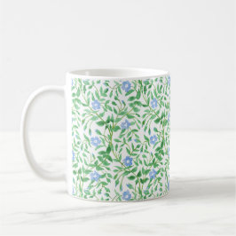 Blumenländliches blaues Periwinkelmuster Kaffeetasse