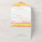 Blumenlandschaft des Frühlings - QR-Code All In One Einladung (Außenbereich)