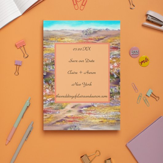 Blumenlandschaft Frühjahr Flachbild Save the Date