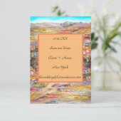 Blumenlandschaft Frühjahr Flachbild Save the Date (Stehend Vorderseite)