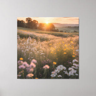 Blumenlandschaft Leinwanddruck