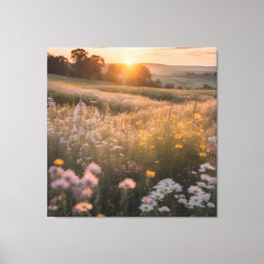 Blumenlandschaft Leinwanddruck (Vorderseite)