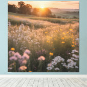 Blumenlandschaft Leinwanddruck (Insitu (Holzboden))