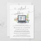 BlumenLaptop | Einladung zur virtuellen Hochzeit (Vorderseite)