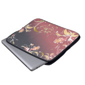 Blumenlaptop-Hülsen Laptopschutzhülle (Vorne Knopf)