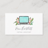 BlumenLaptop | Virtual Assistant Visitenkarte (Vorderseite)