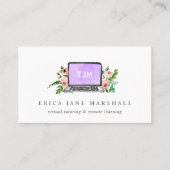 BlumenLaptop | Virtual Tutor | Fernlernen Visitenkarte (Vorderseite)