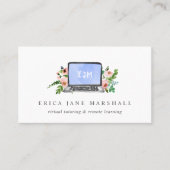 BlumenLaptop | Virtual Tutor | Fernlernen Visitenkarte (Vorderseite)