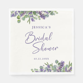 Blumenlavender und Eukalyptus Serviette