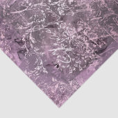 Blumenlavender und Grau-Cursive Dekoupage Seidenpapier (Detail)