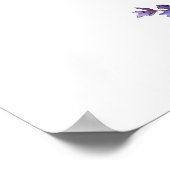 Blumenlavender Unplugged Zeremonie & Open Seating Poster (Ecke)