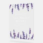 Blumenlavene Die Nacht vor dem Empfang Klar Acrylschild (Winkel)