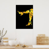 Blumenleder Poster (Küche)