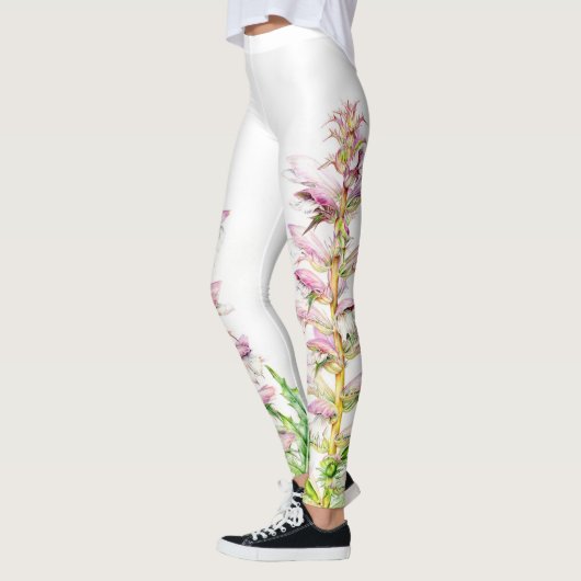 BlumenLeggings des rosa lila Bärnhinterteils Leggings (Links)