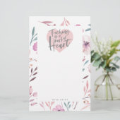 Blumenlehrergeschenk des schönen Aquarells Briefpapier (Stehend Vorderseite)