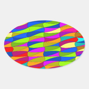 Blumenleistungsverwirrung Ovaler Aufkleber