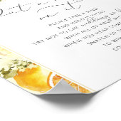 Blumenlemon sagt kein Britisch-Brautparty-Plakat Poster (Ecke)