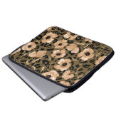 Blumenleopard in Aquarellfarben: Endloses Muster Laptopschutzhülle (Vorne Knopf)