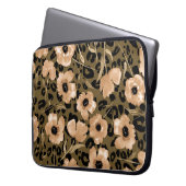 Blumenleopard in Aquarellfarben: Endloses Muster Laptopschutzhülle (Vorderseite Links)