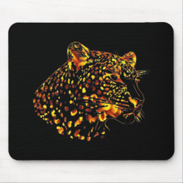 Blumenleopard Mousepad