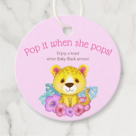 Blumenleopard-Pop, wenn sie Pop Geschenkanhänger