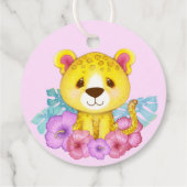 Blumenleopard-Pop, wenn sie Pop Geschenkanhänger (Rückseite)