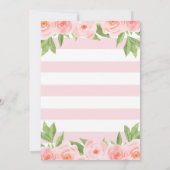 Blumenlephant Baby Shower Invitation - Mädchen Einladung (Rückseite)