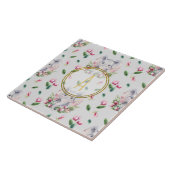 Blumenlephant Monogram Girl Pink Bedroom Kinderzim Fliese (Seite)